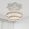 Nuanchu Large PU Ceiling Medallion Combination Decorative 2.36'' ID French