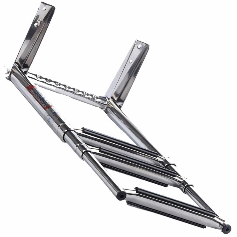 Amarine Made 3 Steps Folding Boat Ladder Telescoping Swim Boat