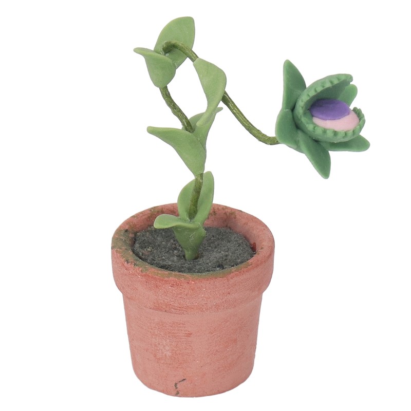 Mini Dollhouse Plant Simulation Realistic Vivid Portable Dollhouse Miniature Potted