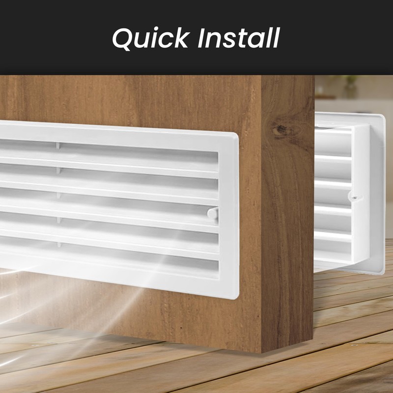 Repa Market 18" x 4" Inch Brown Plastic Door Grille