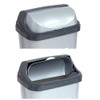 Medium 25L silver Roll-Top rubbish bin, available in 3 sizes