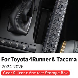 Central control panel storage box is suitable for 2025-2026 Toyota 4Runner & 2024-2026 Tacoma central gearbox panel storage box silicone material interior modification 2025 4runner accessories
