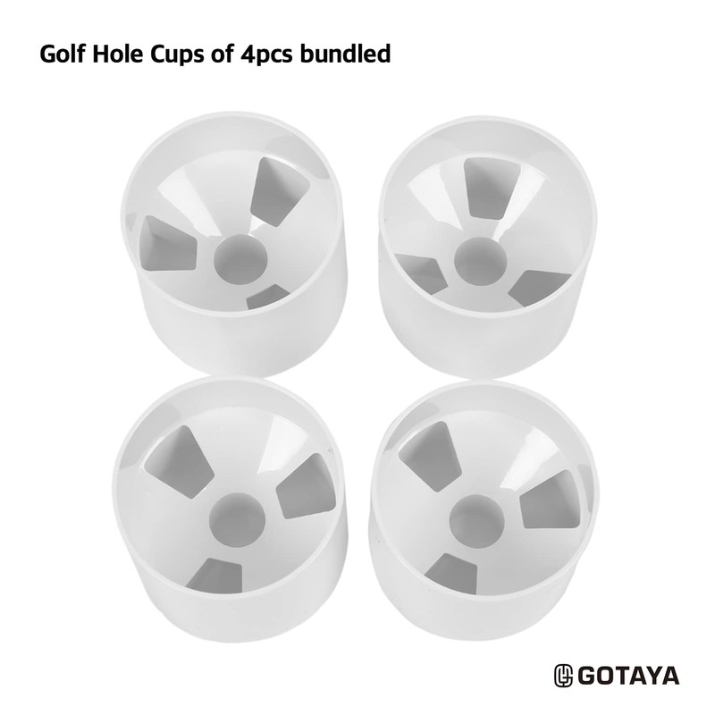 4pcs Golf Hole Cups for Practice Putting Chipping Green Backyard