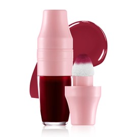 DAGEDA Lip Tint Stain, Glossy Lip Colour with Soft Big Brush Head, Easy to Color Lip Gloss,Moisturizing,Highly Pigmented Liquid Lipstick,Dual Use Lip & Cheek Tint Fun Lip Makeup (Raspberry)