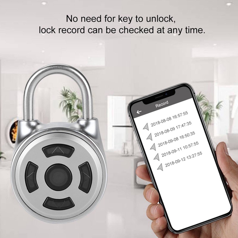Universal Mini Wireless Metal Bluetooth Padlock Electronic Keyless Lock APP