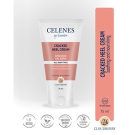 Celenes by Sweden Cloudberry Cracked Heel Cream 75ml - Advanced Repair Formula with Urea, Avocado and Almond Oil, Alcohol and Mineral Oil Free, Vegan for Deeply Cared Formula