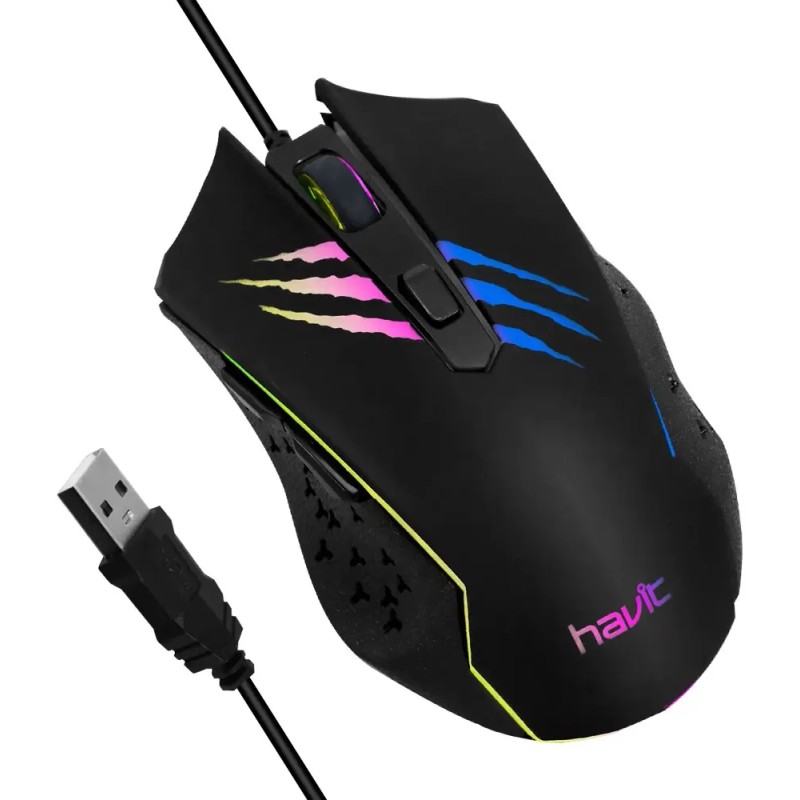Mouse Gamer Gaming Havit Hv-ms1027 2400dpi 6 Botones Negro