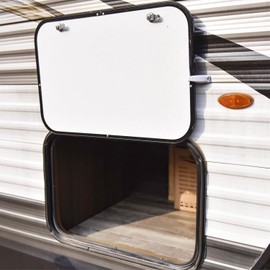 Greluma Pack of 5 Motorhome Door Holders, White Luggage Door Clasp, Camper Door Clips, Keep Luggage Door Open for Motorhome, Trailer, Camper Vans