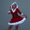 bDDeDD Women's Santa Costume LED Light Up Christmas Dress Cosplay
