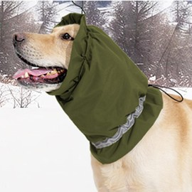 Dog Ear Muffs - Dog Calming Hoodie | Polyester Dog Snood | Waterproof Warm Dog Ear Cover | Double Adjusting Buckle Dog Neck Wrap with Reflective Strip for Noise, Cold Protection, Outdoor Play