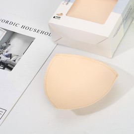 Fypxd 6 Pairs Bra Pads Inserts Push up,Removable Sports Breast Enhancers Inserts,Sew in Bra Cups for Swimsuits-A/B/C Cup Beige