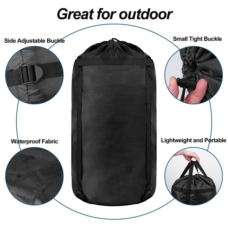YINXN 46L Compression Stuff Sack for Sleeping bag, Lightweight Waterproof