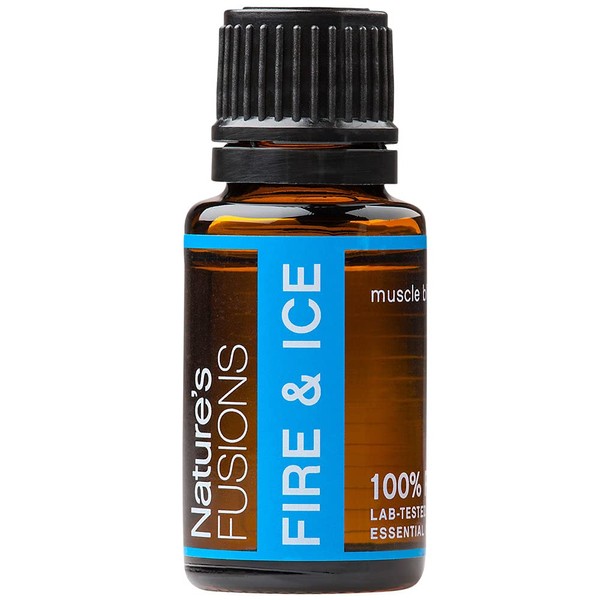 Nature’s Fusions Fire & Ice Warming and Cooling Essential Oil Blend, 100% Pure and Natural Essential Oil for Muscle Aches and Pains, Aromatherapy and Topical Oils, 15 Milliliters