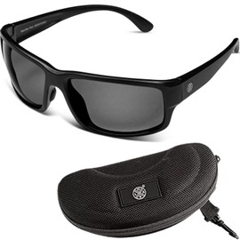 LMAB Floating Polarising Glasses Fishing Model Iris with Case and Bag (Matte Black/Grey)