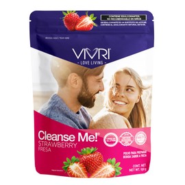 VIVRI Cleanse Me! Bebida Digestiva en Polvo Sabor Fresa con Prebióticos | Regula la digestión y Desinflama el Estómago | Rinde 30 Porciones