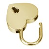 HMF Mini decorative padlock with key in heart shape, 5.9