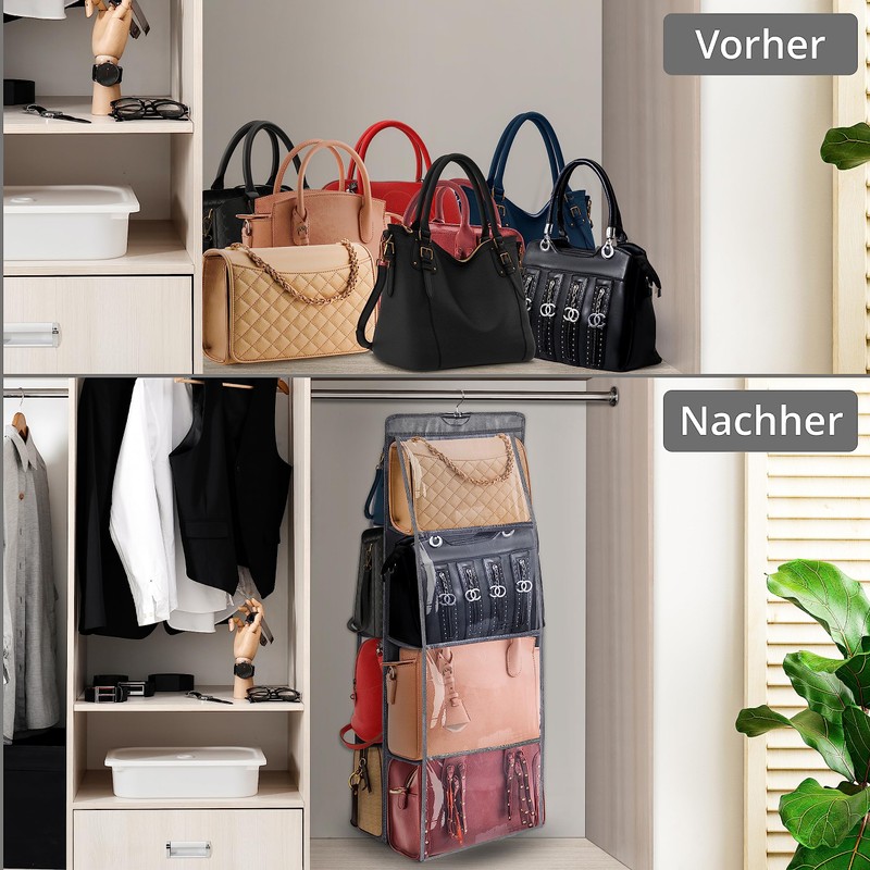 Winter Shore Handbag Storage [2 Pack] - Foldable Wardrobe Organiser