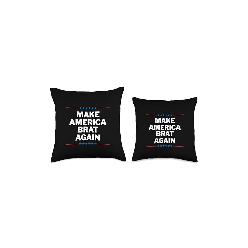 Make America Brat Again Throw Pillow