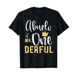 Abuelo Mr Onederful 1st Birthday First One-Derful Matching T-Shirt