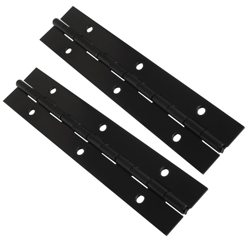 Kemcatui 4Pcs 6 Inch Black Piano Hinges, Stainless Steel Heavy