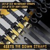 CARTMAN Ratchet Tie Down Straps, 5208lbs Break Strength, Includes 4PK