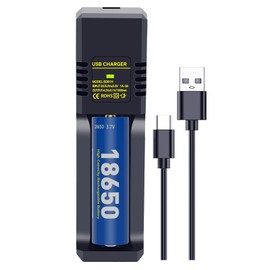 18650 Battery Charger, Universal Intelligent Li-ion Charger for 3.7V Rechargeable Batteries 18650 26650 21700 18500 18350 16650