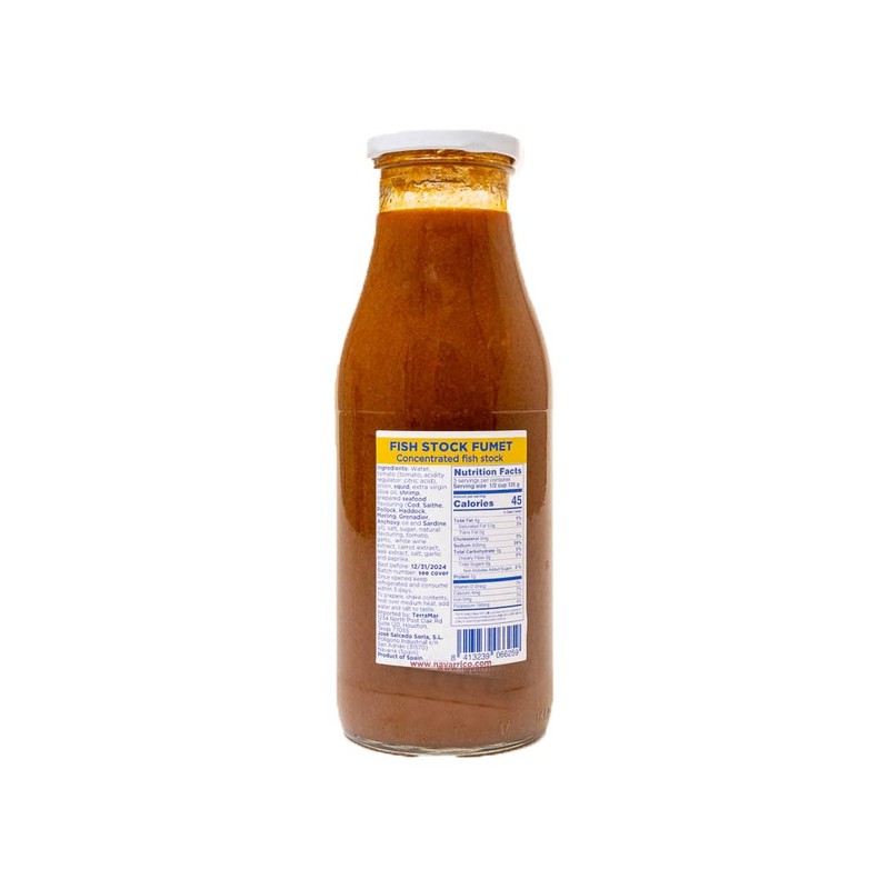 El Navarrico. Seafood Broth for Paella. Fumet. 500ml (16.91oz)