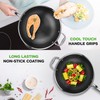 NutriChef 12" Stainless Steel Wok - Induction ready, Non Stick