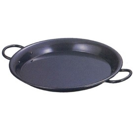 Akagawa Utsukusho 913018 AG Iron Black Leather Paella Pot (Both Hands) 7.1 inches (18 cm)