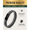 MagnetRX® Hematite & Leather Magnetic Bracelet - MAX Strength Natural