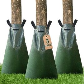 Toriexon 3 Pack Tree Watering Bags, 20 Gallon Slow Release Gator Bags for Trees, Durable PVC Tree Drip Irrigation Bags with Heavy Duty Zipper, Deep Root Targeting