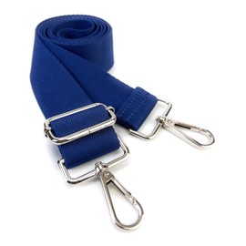 VersaKits Royal Blue Purse Strap with Silver Hardware 1-1/2 Inch Wide Solid Color Replacement Crossbody Guitar Style Shoulder Strap for Handbags Totes