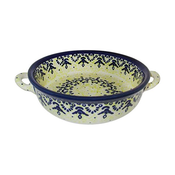 Polish Pottery Small Round Baker with handles - Eva's Collection