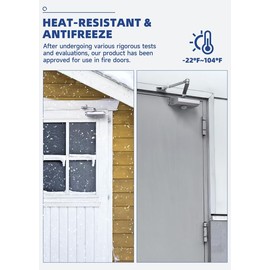 Door Closers Commercial, Heavy Duty Door Closer No Slam, Hydraulic Door Soft Closer with Hold Open, Self Closing Door Mechanism to Ensure Smooth and Secure Door Operations -Small Size