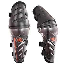Motorcycle Knee Shin Guards, Crashproof Motocross Knee Pads Adult Dual Axis Pivoting Knee and Shin Thickened Impact Foam Protection for Racing (Black)