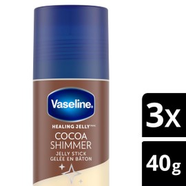 Vaseline Vaseline Healing Jelly Body Balm Jelly Stick body moisturizer for glowing skin Cocoa Shimmer Petroleum Jelly with cocoa butter 40 g Pack of 3
