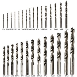 Narwhal Brad Point Wood Drill Bit Set (29 Pack with Storage Case) Carpenters Quality - Drill Splinter-Free Perfect Round Holes in All Types of Wood