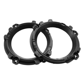 X AUTOHAUX 1 Pair 7 Inch Round Headlight Mounting Retaining Bracket Headlamp Bracket Bezels Cover ABS for Jeep Wrangler TJ 1997-2006 Black