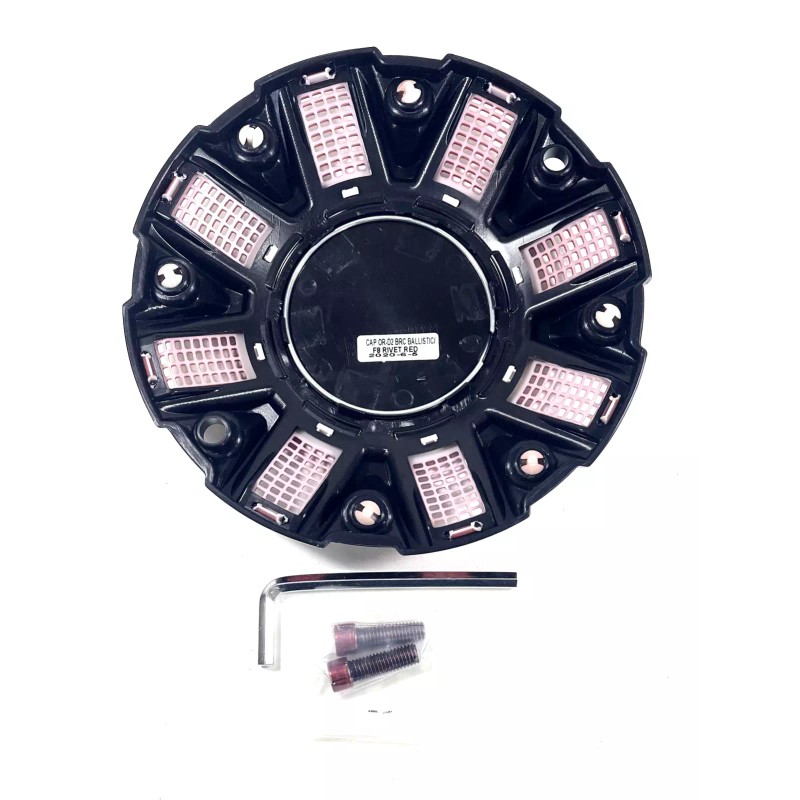Ballistic Off-Road Wheel Center Cap Gloss Black/Red CAP OR-D2 CAP