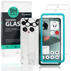 Ibywind for Nothing Phone (3) 5G Screen Protector,2 Pack,9H Hardness Tempered Glass and Camera Lens Protector,with Alignment Frame,Full Coverage,Bubble Free,Fingerprint Unlock,Scratch Resistant