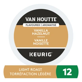 Van Houtte Vanilla Hazelnut K-Cup Coffee Pods, 12 Count For Keurig Coffee Makers