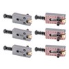 6PCS Guitar Saddles with Roller Bridge Guitar Repair Parts (Red