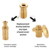 10 Pack Pool Cover Brass Anchor Head Screw Bolt for