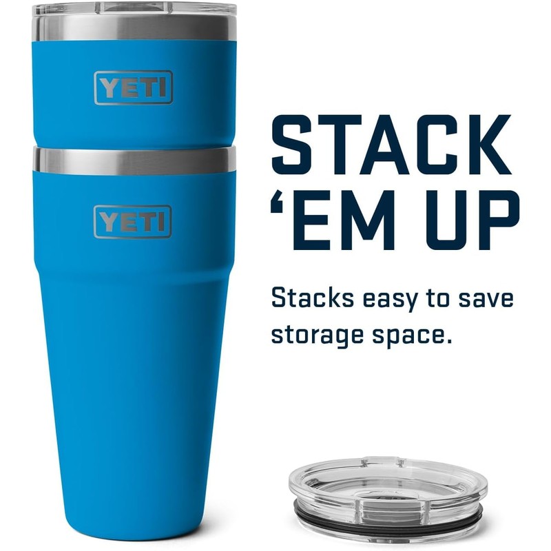 YETI Rambler Cup, Vacuum Insulated Stainless Steel Stackable Cup with