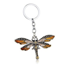 Dragonfly Jewellery Keychain with Charm (Champagne)