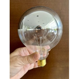 Bulbrite Half Chrome G-40 Large Inconsistent 60w 120V Bulb Bulbrite. Boxed New Old Stock