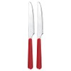 Excelsa Set Coltelli in Acciaio Inox, Rosso, 2 Pezzi