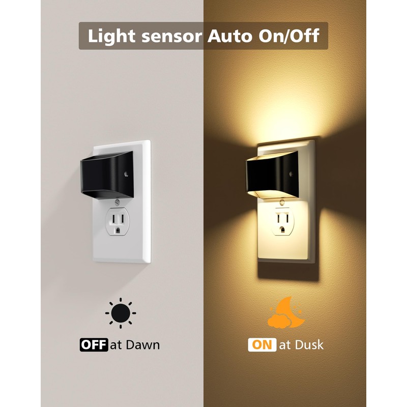 VOLISUN Night Lights Plug into Wall, 6 Pack Up and