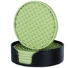 6-Piece Silicone Coasters Set with Holder, Premium Drink Pads, Non-Slip