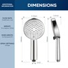 Cobbe® All Metal Handheld Shower Head, 3 Spray Settings, Mirror